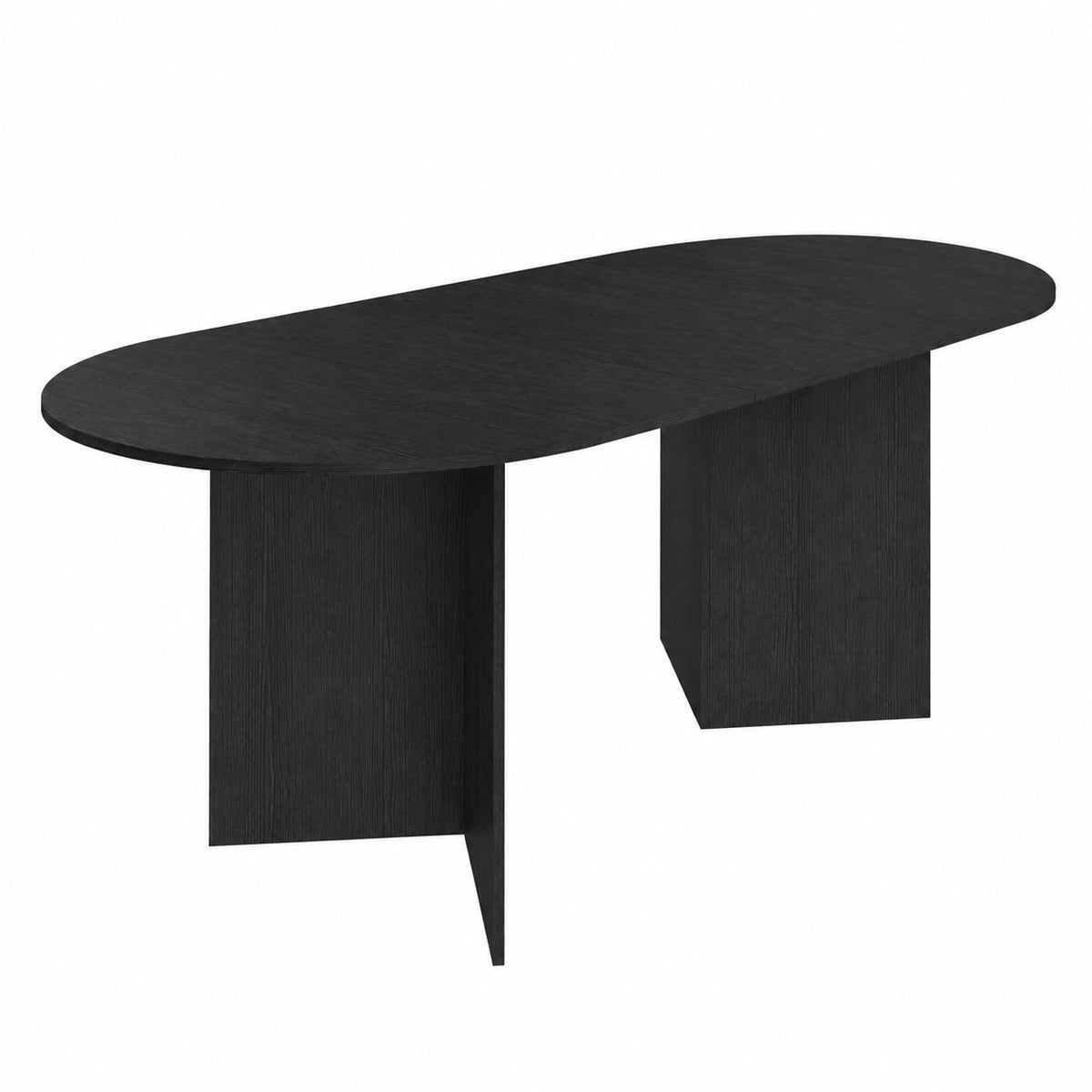 Table à manger, extensible, coloris noir, pour la salle à manger