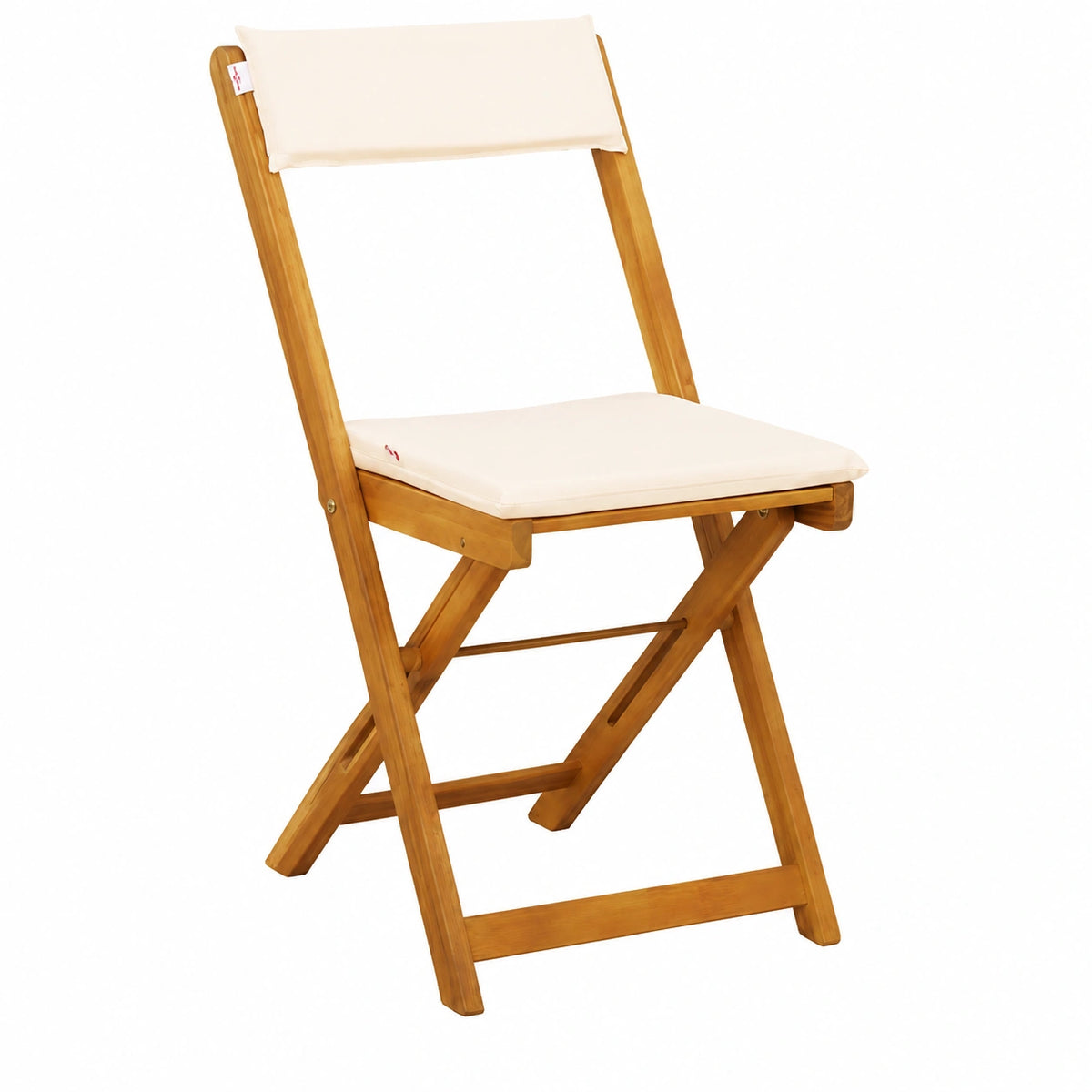 Chaise longue, pliable, 40 x 53 x 80 cm, coloris blanc et crème, pour la terrasse ou le jardin
