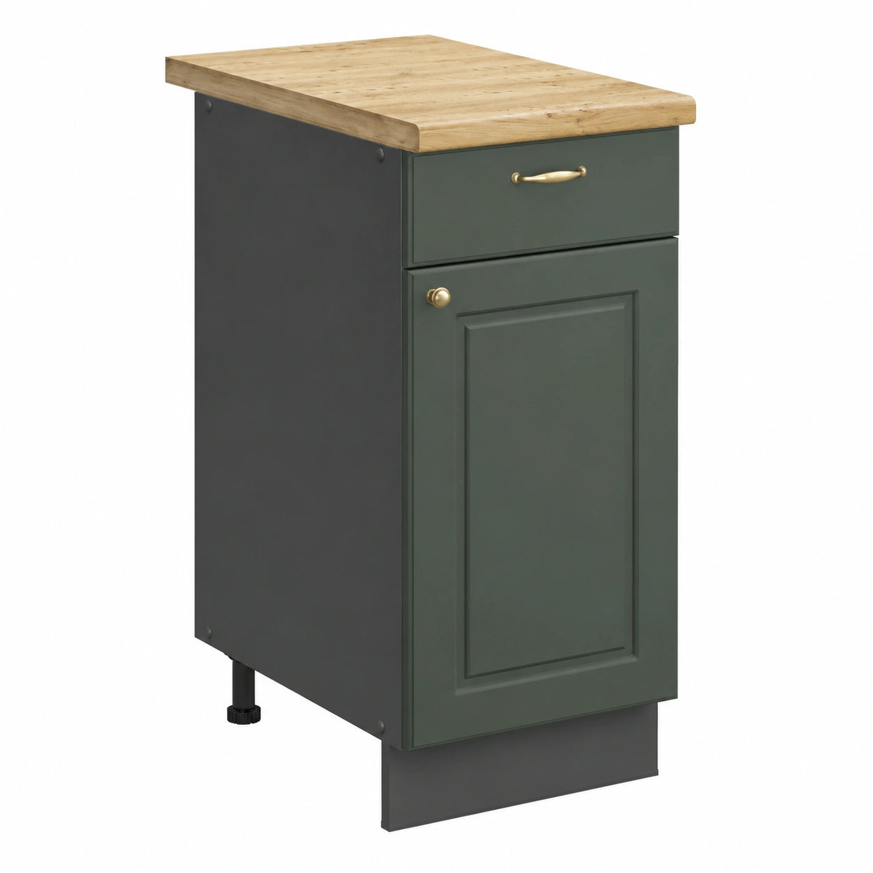 Ensemble de meubles de cuisine, en chêne, coloris vert, pour la cuisine