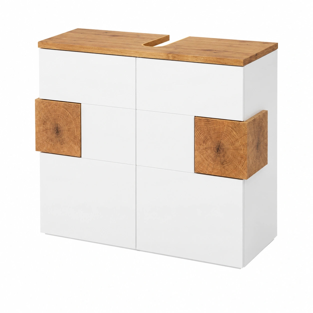 Ensemble de meubles de salle de bain, modulable, coloris blanc, 73,1 x 64 cm, pour la salle de bain