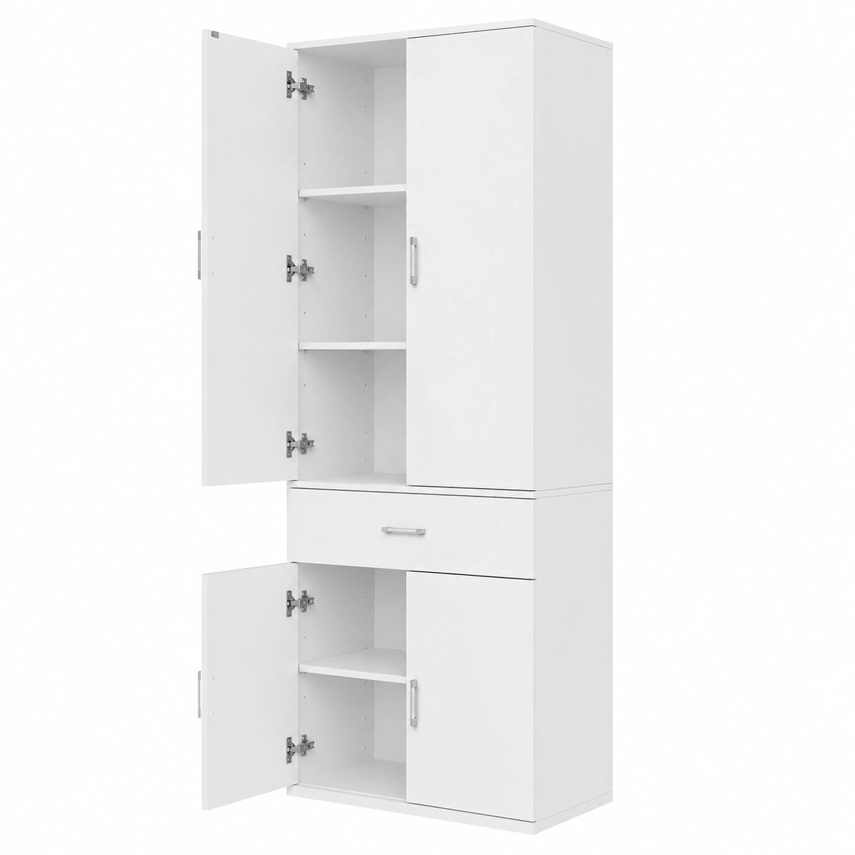 Armoire, réglable, avec rangement, avec tiroirs, coloris blanc, 60 x 34 x 180 cm, pour la chambre