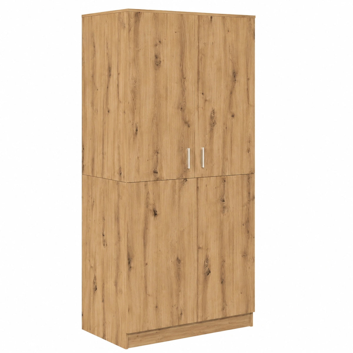 Armoire, avec rangement, en chêne et tissu, 90 x 52 x 200 cm, pour la chambre