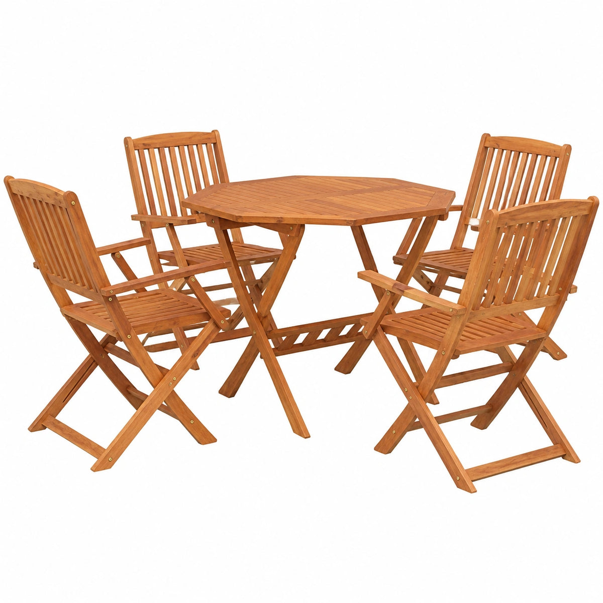 Salon de jardin, 5 pièces, pliable, pour la terrasse ou le jardin