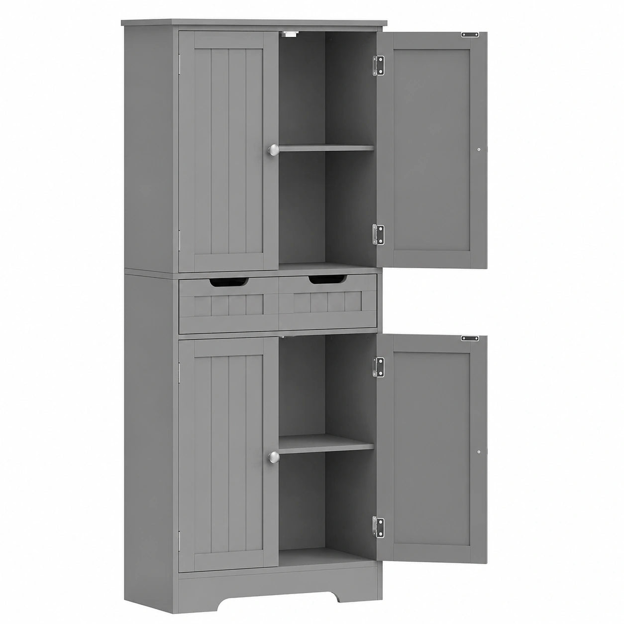 Armoire, réglable, avec rangement, avec tiroirs, coloris gris, 60 x 30 x 160 cm, pour la chambre