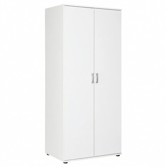 Armoire, avec rangement, avec étagères, avec portes, coloris blanc, pour la chambre