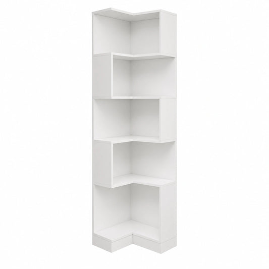 Bureau, avec rangement, avec étagères, avec éclairage LED, coloris blanc, pour l’espace de travail