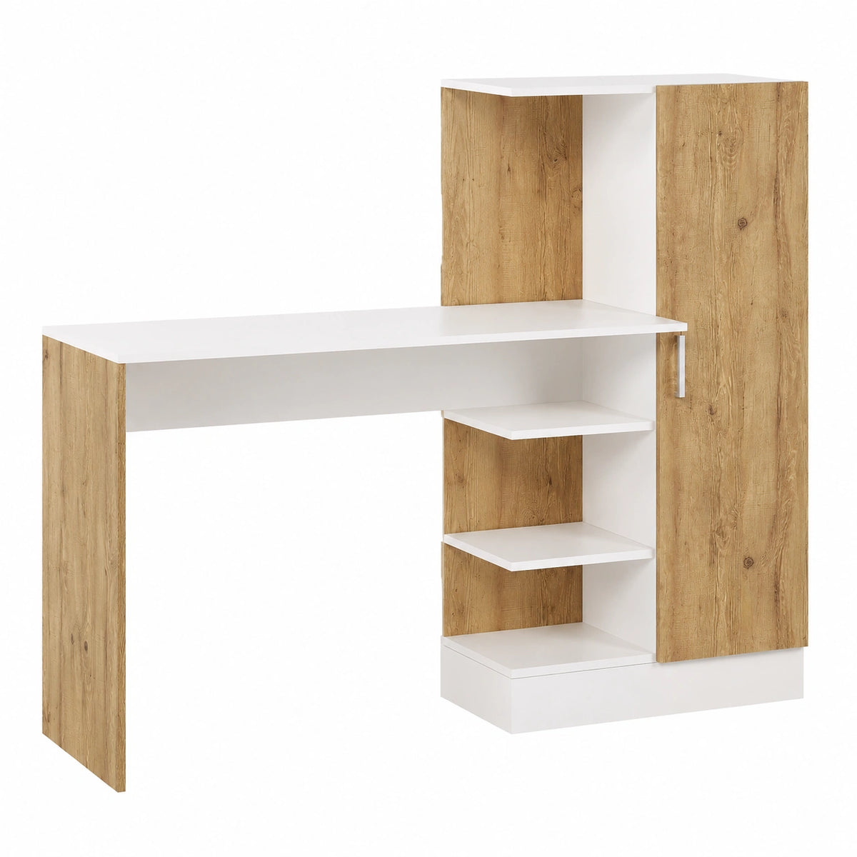 Armoire, avec rangement, avec portes, en chêne, coloris blanc, pour la chambre