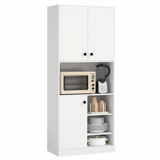 Armoire, avec rangement, avec portes, avec dispositif anti-basculement, coloris blanc, pour la chambre