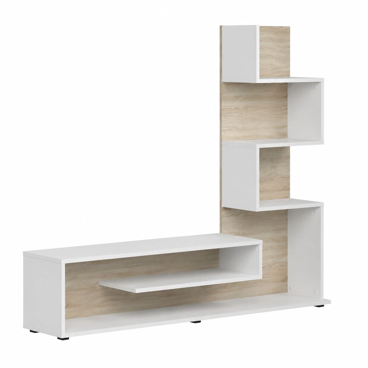 Étagère, en chêne, 160 x 130 x 29 cm, pour les espaces de vie