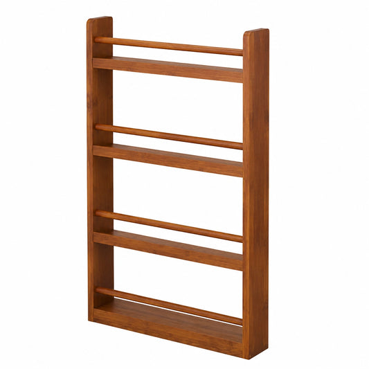 Bureau, avec rangement, avec étagères, coloris marron, 58 x 10 x 124 cm, pour l’espace de travail